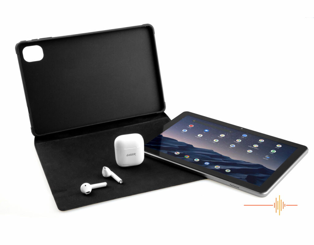 Laser 10 inch 4G IPS Tablet Bundle - Bonus Earbuds & Tablet Case