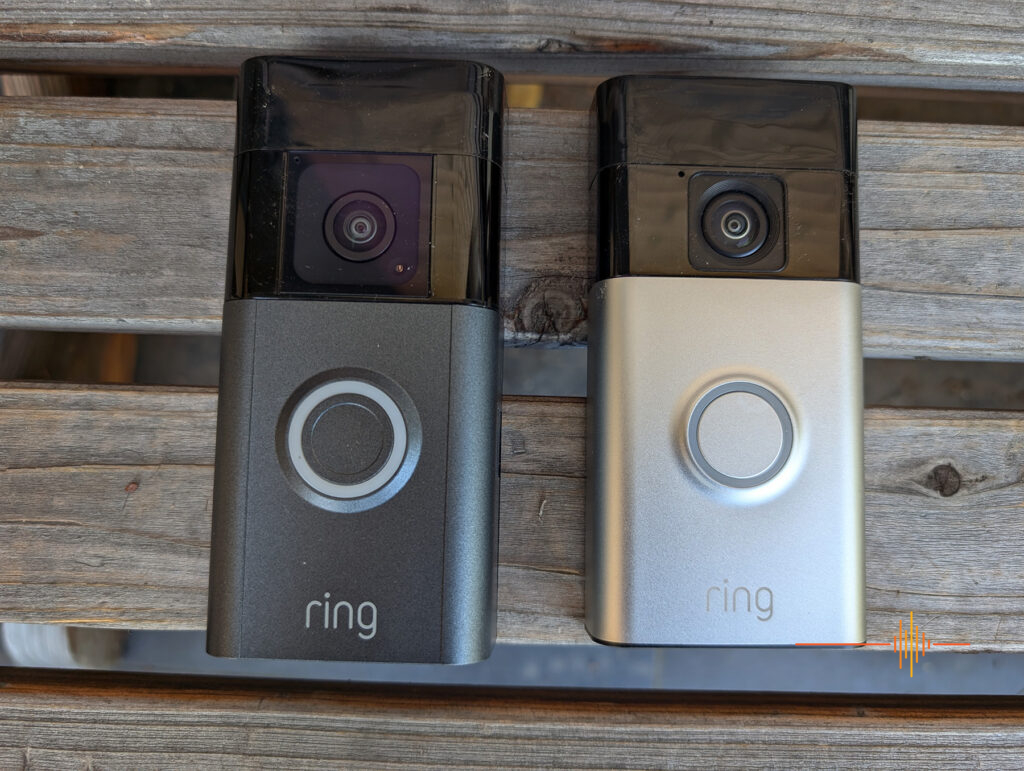 Ring Battery Video Doorbell Plus (left) vs Ring Battery Video Doorbell (right)